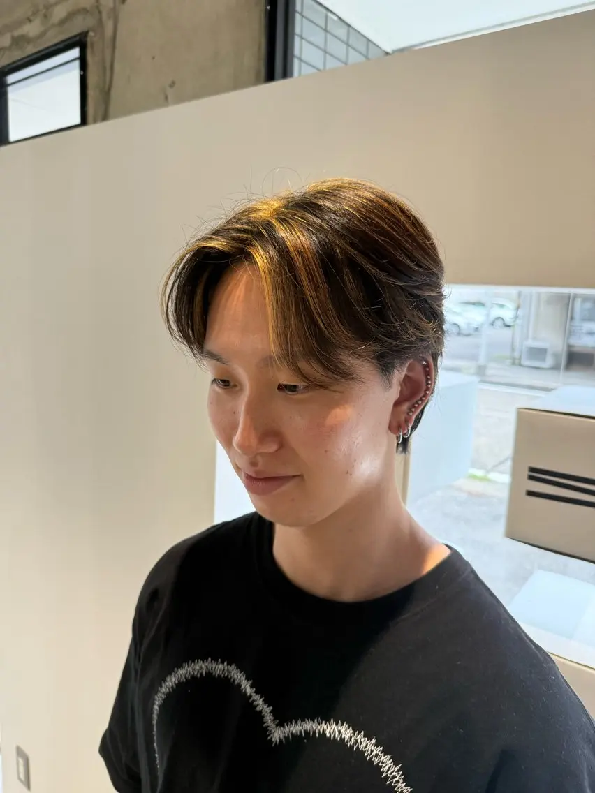 パーマ メンズ カット パーマ メンズ特化曲がる縮毛 飛義のヘアスタイル