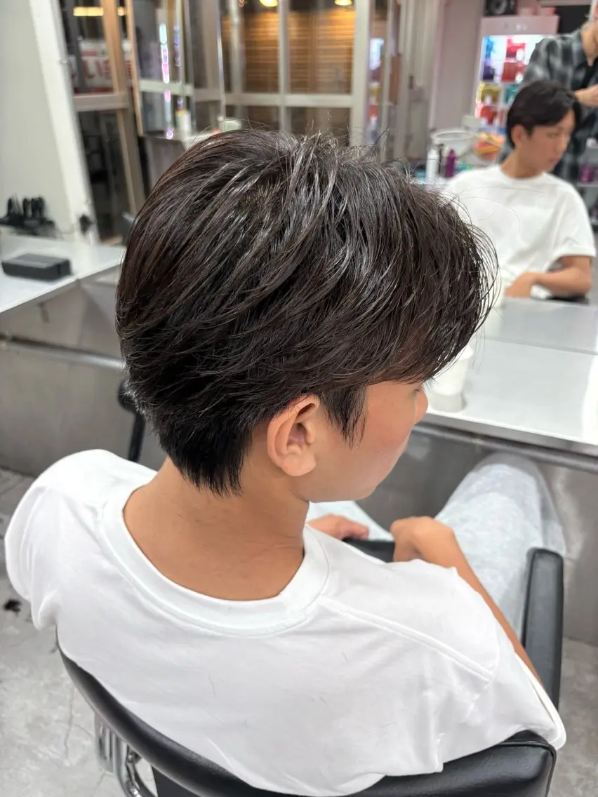 ミディアム カラー パーマ メンズ カット パーマ トリートメント ヘアセット 🔥最強メンズ特化/ パーマの達人🔥風見のヘアスタイル