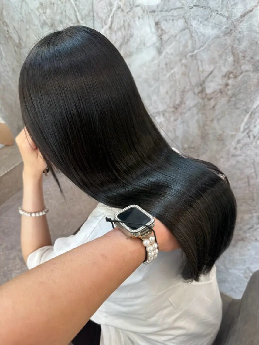 ロング カラー ヘアカラー トリートメント 💙あおい💙大宮 🪽ワンカラー🪽のヘアスタイル