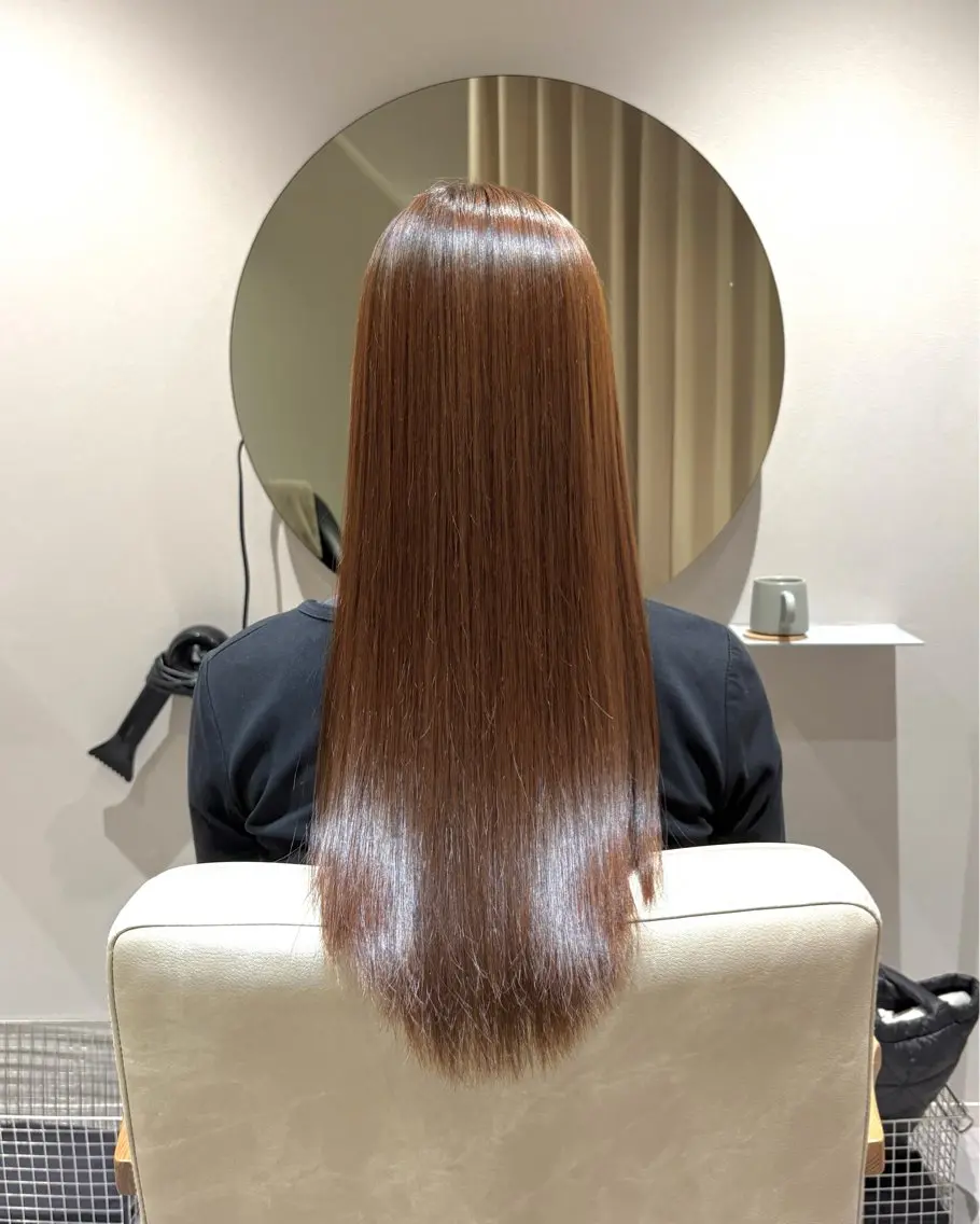 ロング 縮毛矯正 井山 葵のヘアスタイル
