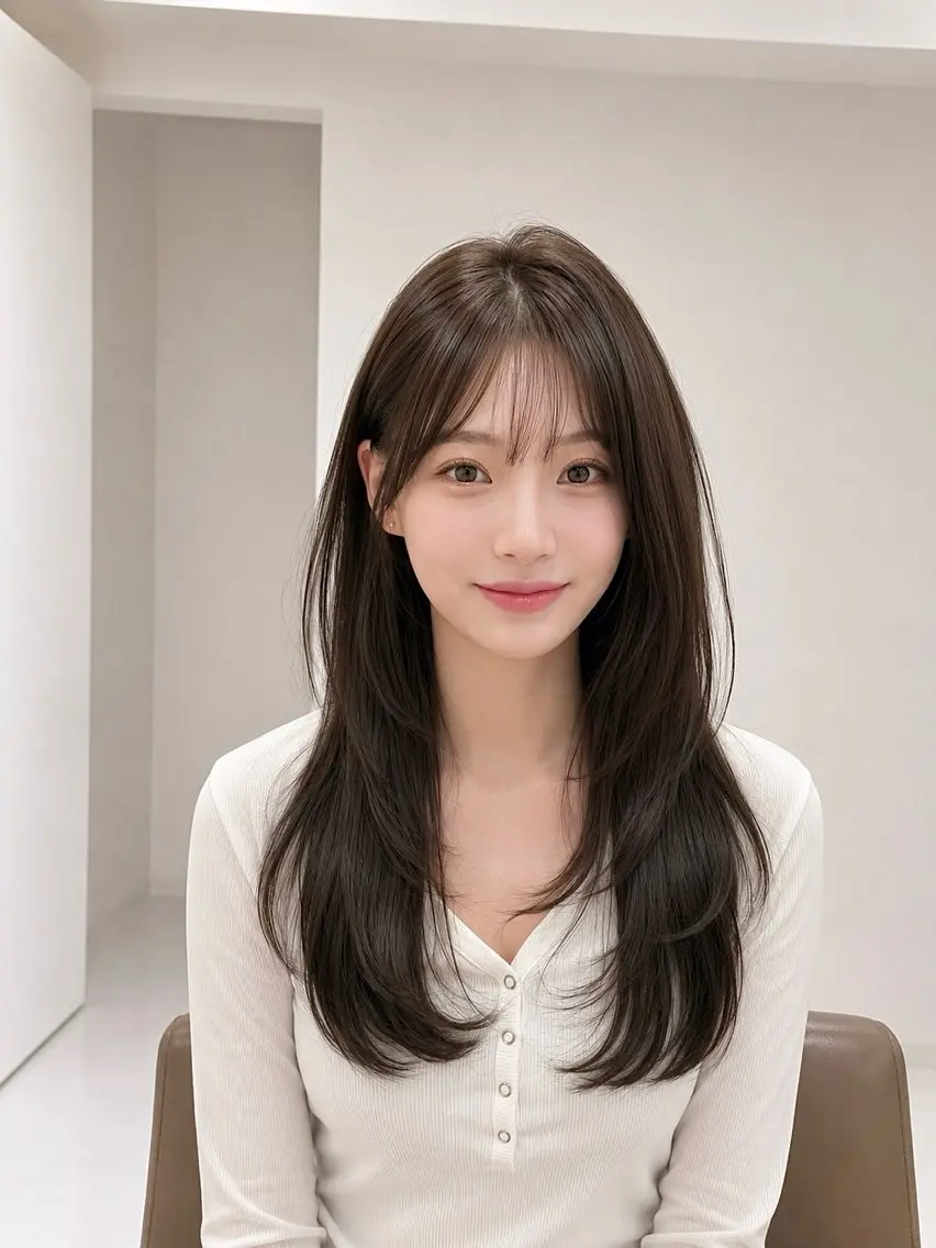 セミロング レイヤーカット⭐️ ハッシュカット特化のヘアスタイル