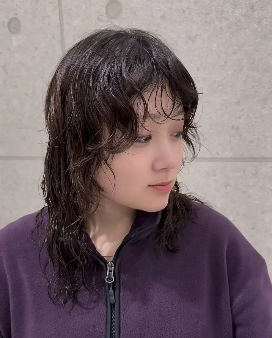 ミディアム パーマ ミディアムパーマ 遠藤惟斗/自由が丘/ 透明感カラー/パーマのヘアスタイル