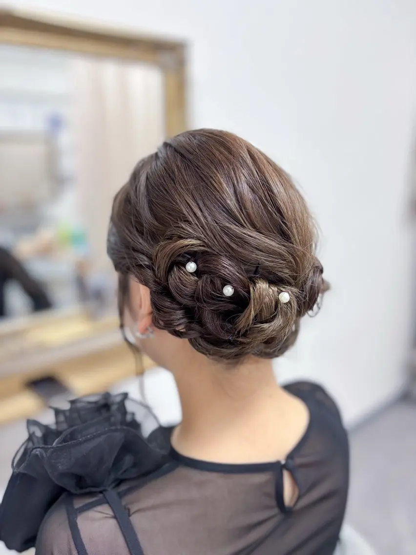 ミディアム ヘアアレンジ ヘアセット ⭐︎moe 【ヘアセット🧸】のヘアスタイル
