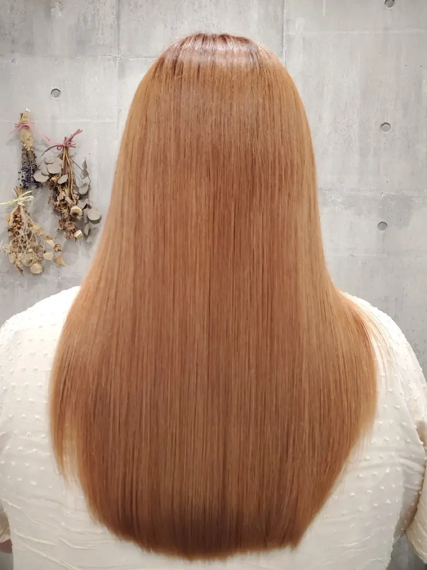 カラー ブリーチ オレンジ ma hiのヘアスタイル
