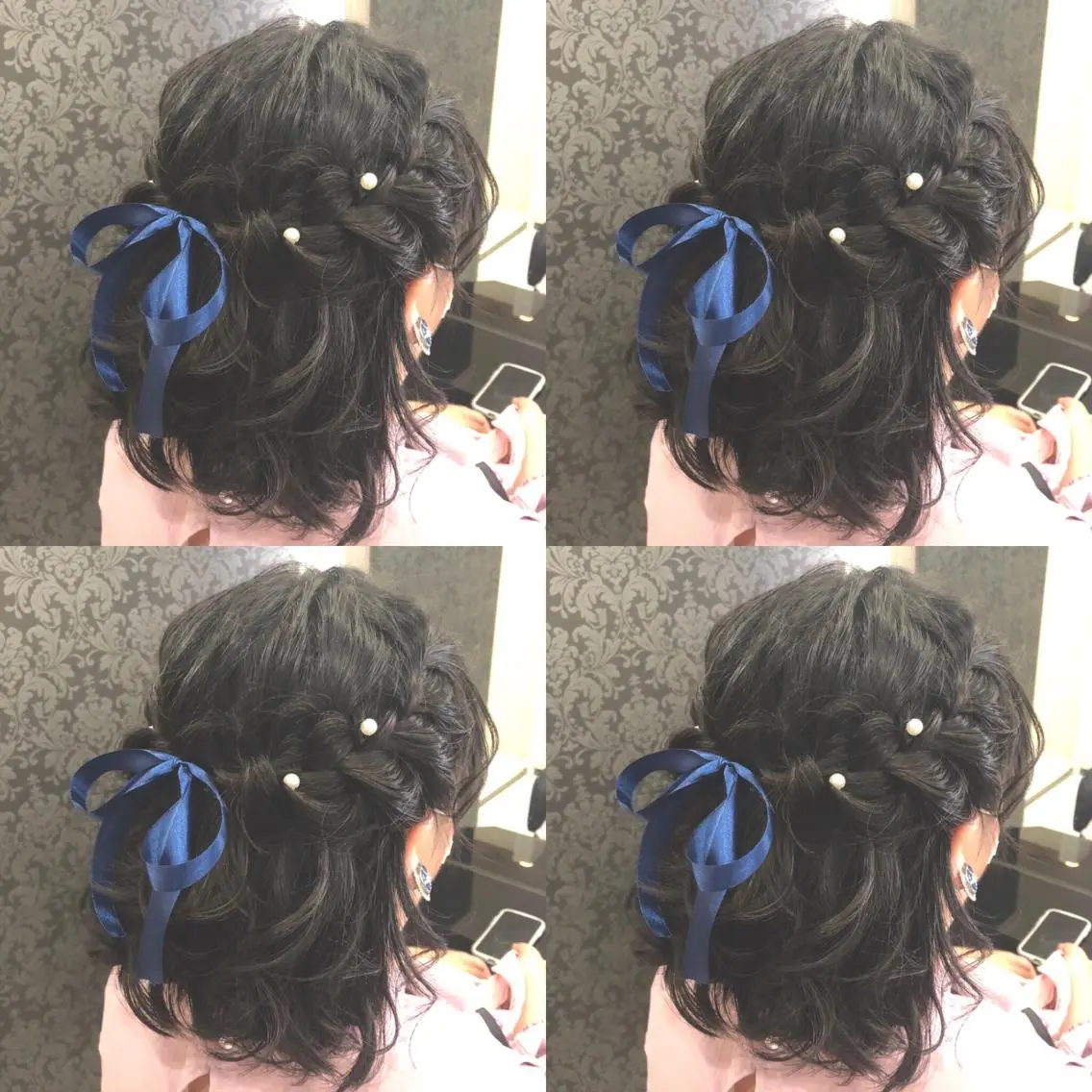 ミディアム ヘアアレンジ ハーフアップ ヘアセット 🌷MAYU 🌷のヘアスタイル