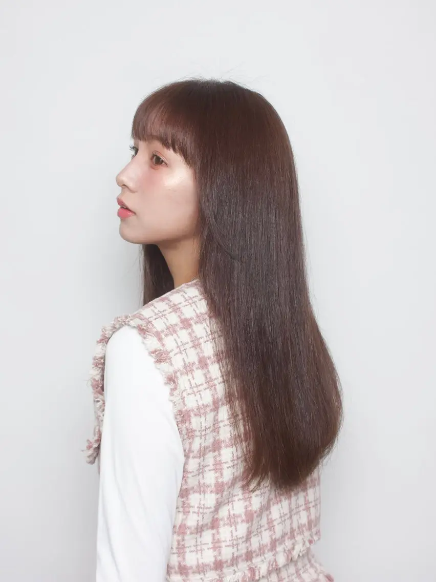 ロング カラー ベージュカラー ピンクカラー ピンクベージュ 黒澤 寛斗のヘアスタイル