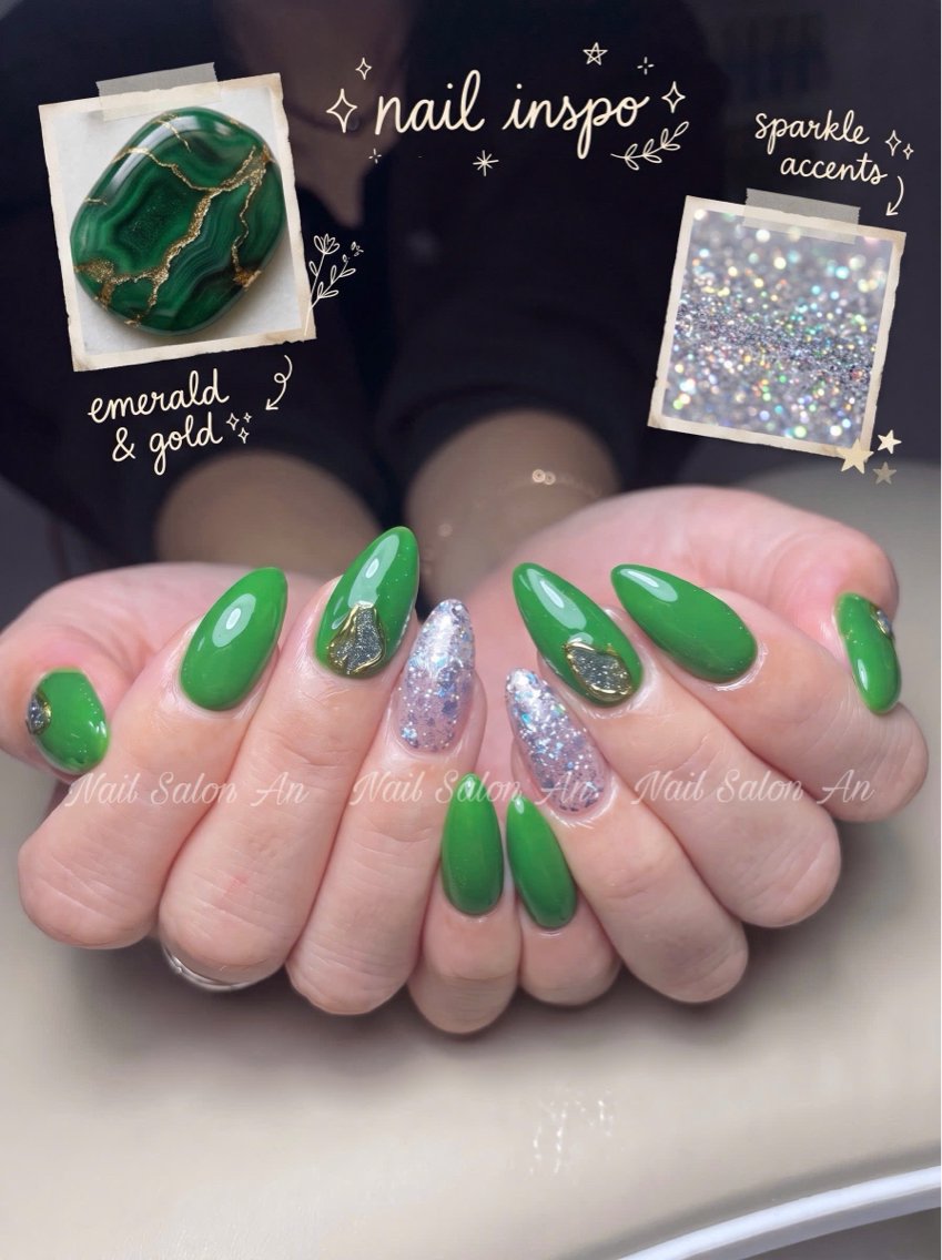ネイル 長さ出し ジェルネイル 韓国ネイル マグネットネイル 持ち込み ハンドネイル Nail Salon Anのネイルデザイン