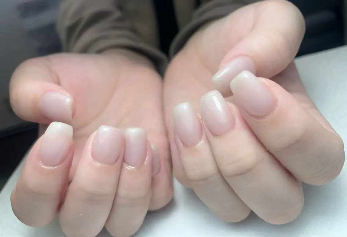 ネイル チークネイル 長さ出し フレンチネイル ジェルネイル ガーリー 中野駅から2分 MEO NAILのネイルデザイン