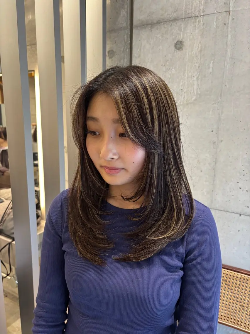 ロング ハイライト レイヤーカット ako🎀 横浜/カットのヘアスタイル