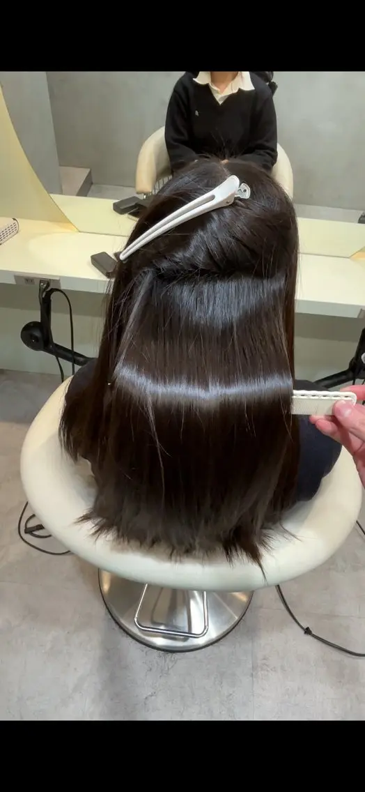 セミロング ヘアアレンジ 髪質改善 縮毛矯正 縮毛矯正 トリートメント 艶髪特化/矯正/ 髪質改善/吉田光佑のヘアスタイル