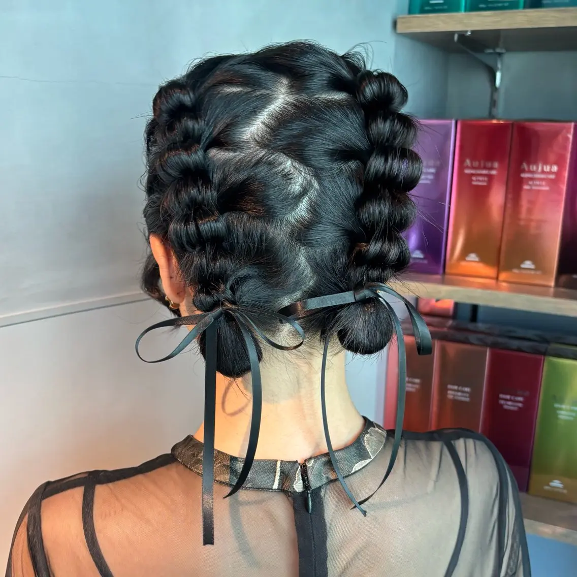 ヘアアレンジ 銀座：似合わせカラー オリーブ🫒アレンジのヘアスタイル