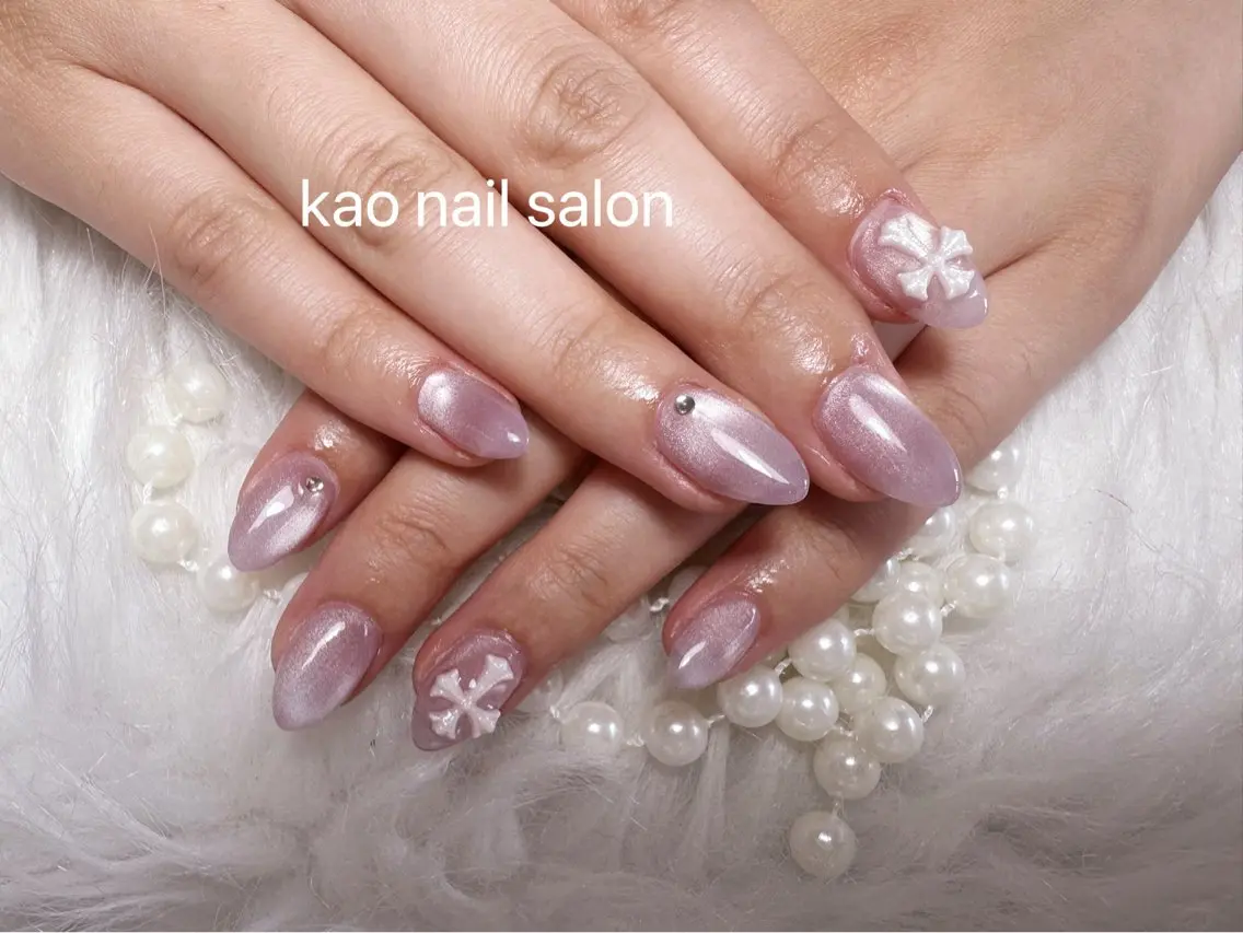 ネイル ハンドネイル kao nail マグネット/長さだしのネイルデザイン