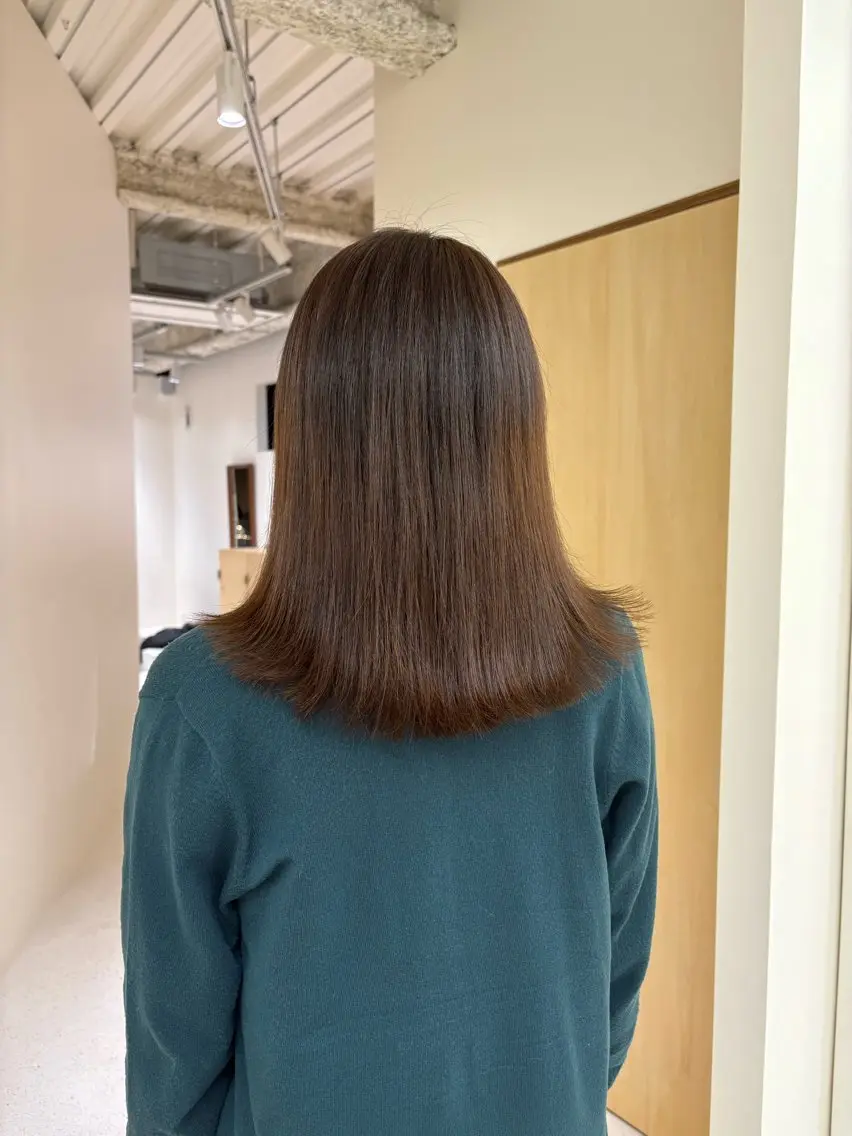 ミディアム 田中 樹奈のヘアスタイル