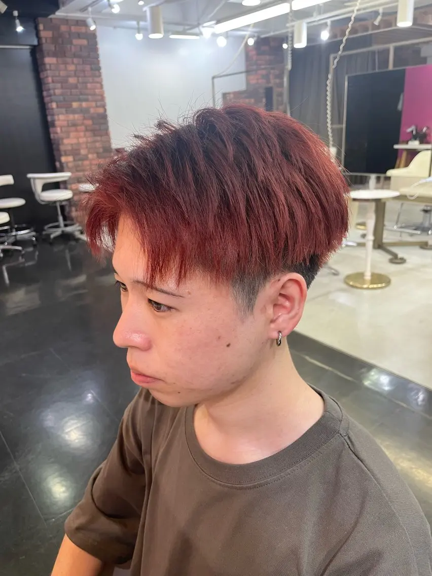 ショート カラー メンズ ✨透明感カラー、 メンズカット✨谷野のヘアスタイル