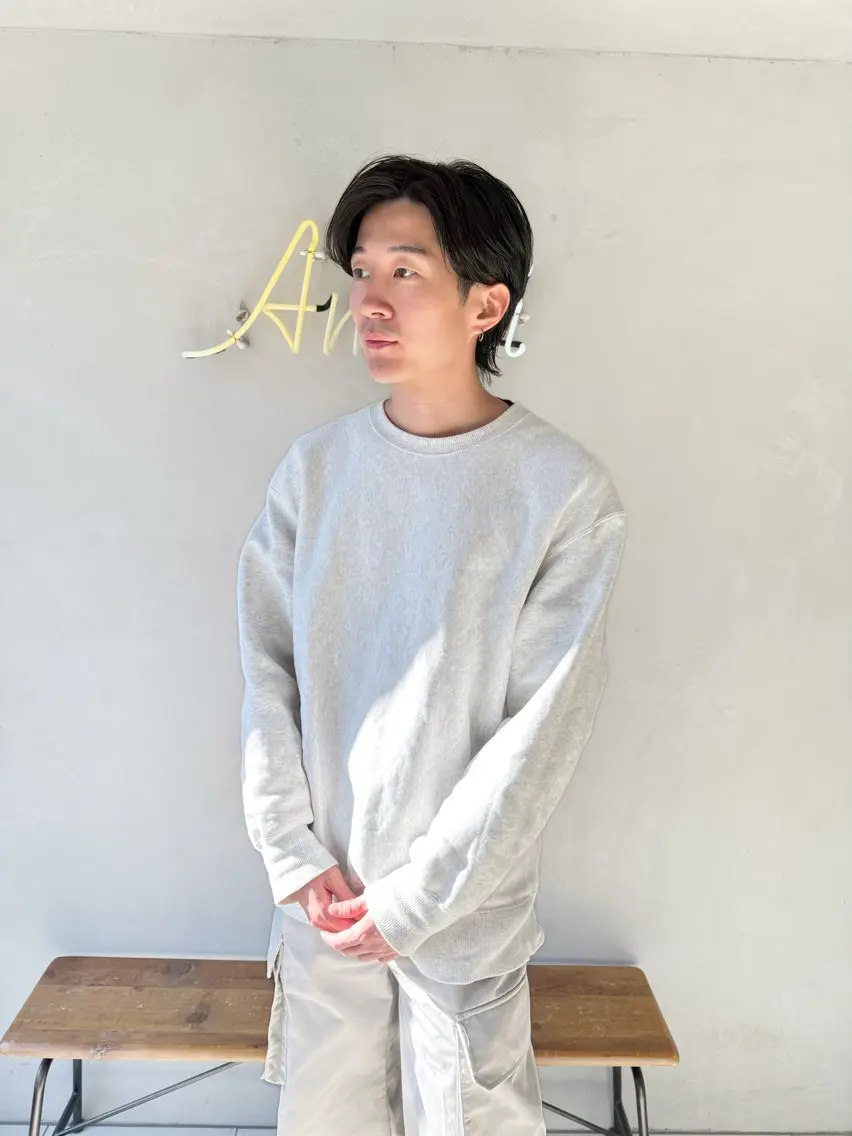 ショート カラー パーマ メンズ カット パーマ トリートメント 【毛流れヘア】 人気No.1/ユウキのヘアスタイル