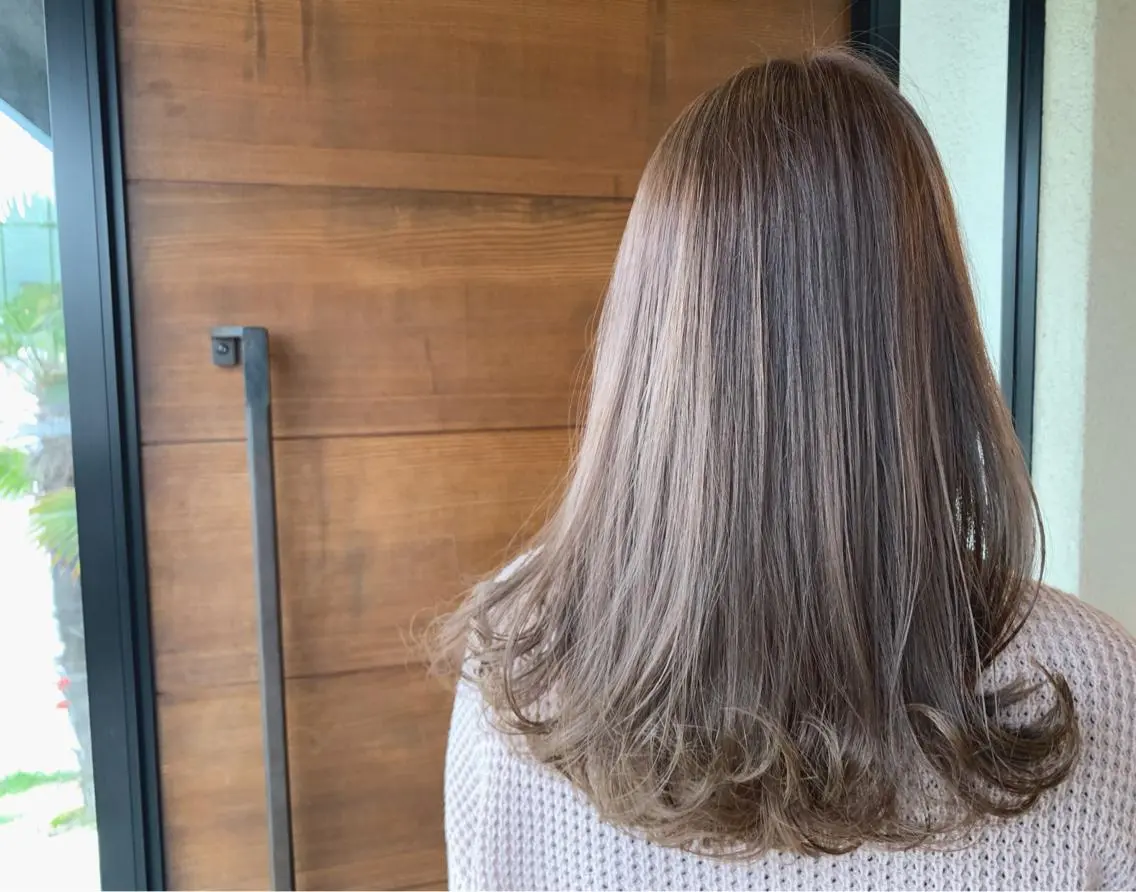 セミロング カラー ヘアカラー トリートメント IORI #韓国ヘア#髪質改善のヘアスタイル