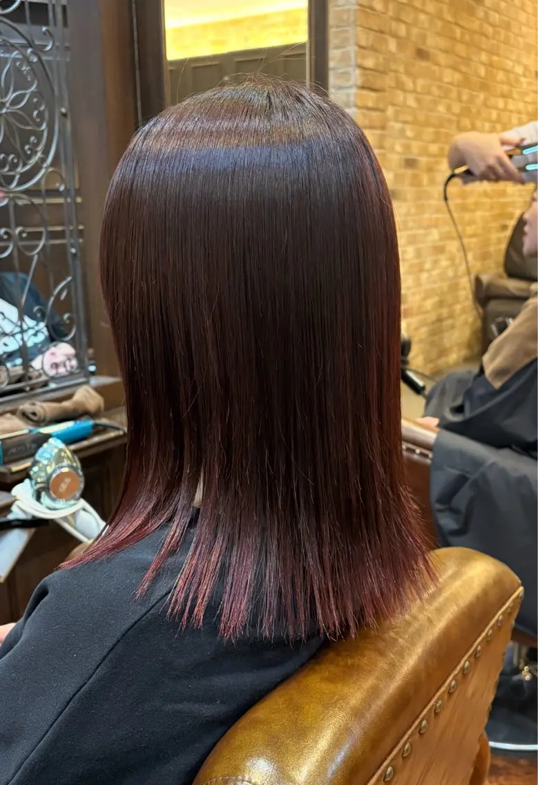 ミディアム 縮毛矯正 MIKU ♡彡のヘアスタイル