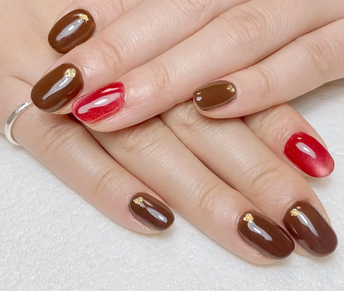 ネイル バレンタイン ハンドネイル Nail Salon K 🧸美爪育成のネイルデザイン