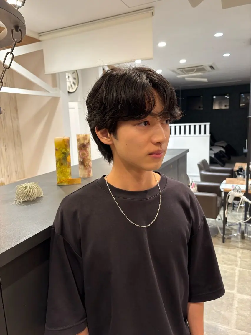 ショート パーマ メンズ メンズ韓国風 メンズパーマ 韓国風ヘア 田村 亜衣華のヘアスタイル
