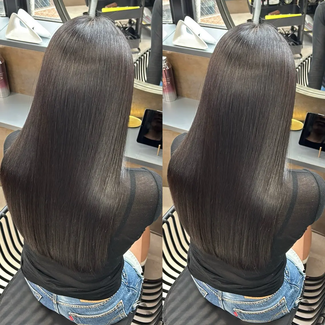 ロング カット ヘアカラー 縮毛矯正 トリートメント 今話題の艶髪矯正 美艶カラー/FUKAのヘアスタイル