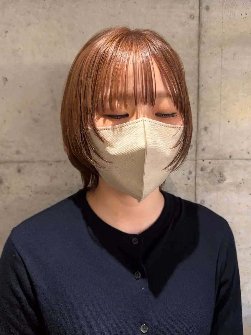 ショート カラー カット ヘアカラー トリートメント ♥️ブリーチなしW/ カラー/優希/大宮のヘアスタイル