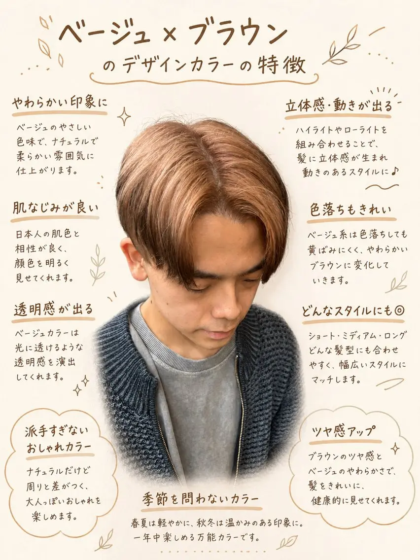 カラー メンズ ヘアカラー あずまりんの/メンズ /ブリーチ特化のヘアスタイル