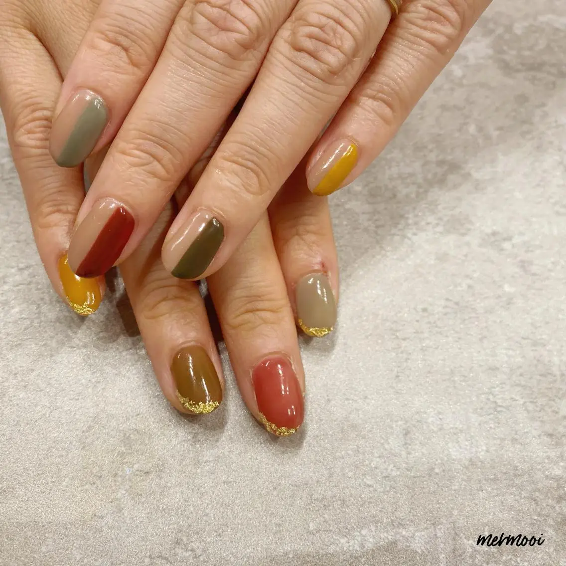 ネイル クリアネイル ショートネイル mermooi nailのネイルデザイン