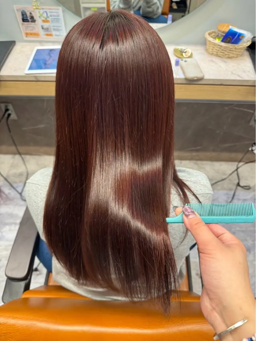 【髪質改善カラー】✨ヒートケアポテンツァカラー✨ヘアケアしながら艶カラーに！💖の写真