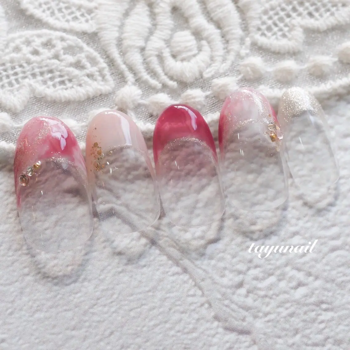 ネイル アートネイル ジェルネイル パラジェル 春ネイル ネイルサロン 【たゆnail】のネイルデザイン