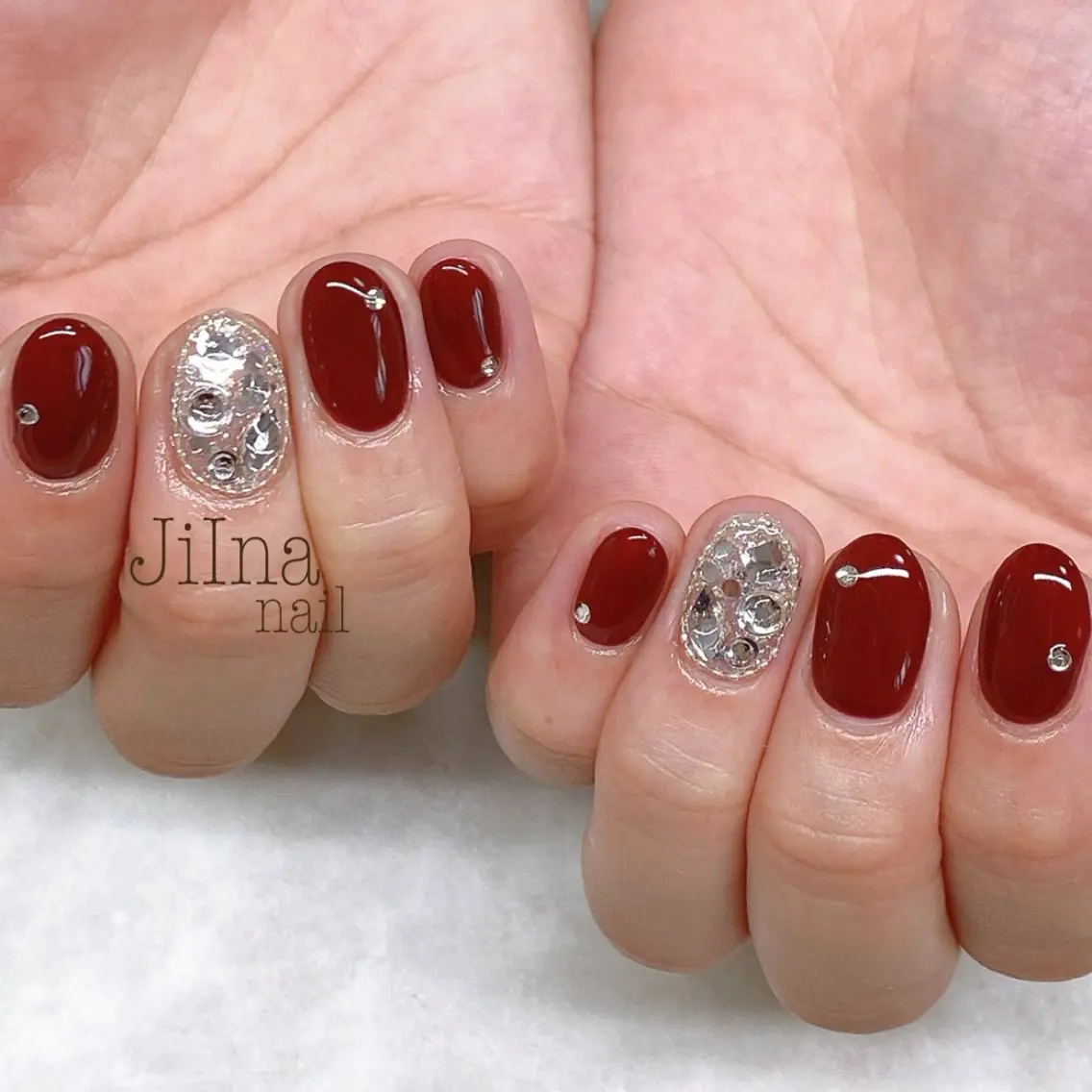 ネイル ボルドー JiIna nailのネイルデザイン