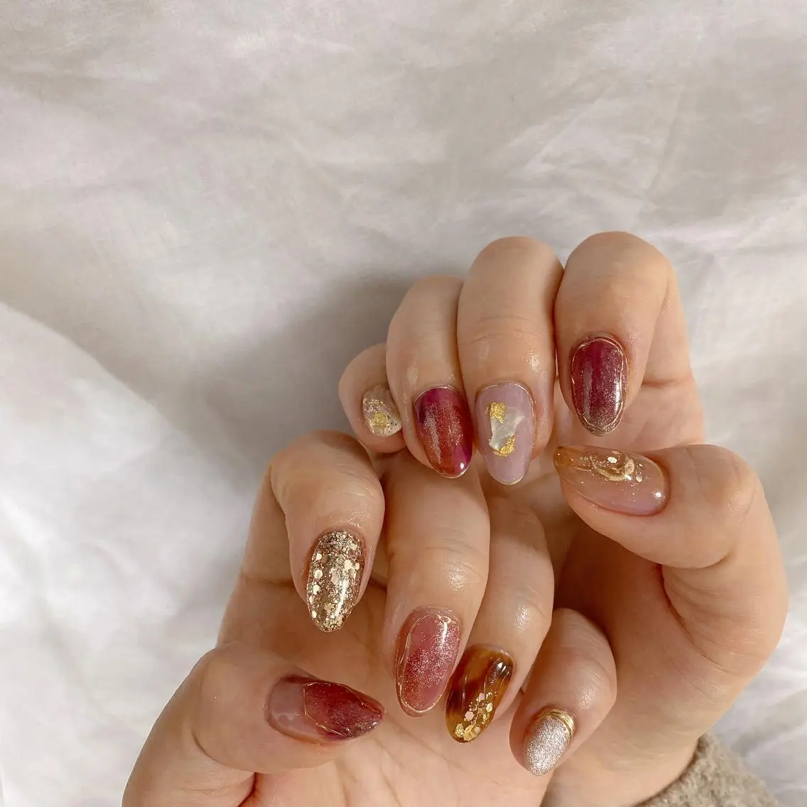 ネイル マグネットネイル ミラーネイル SOL NAILのネイルデザイン