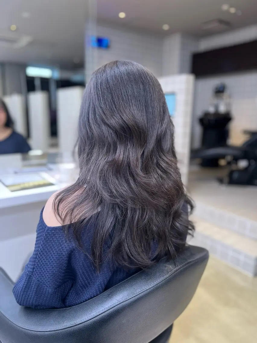 ロング カラー ヘアアレンジ カット ヘアカラー トリートメント ヘッドスパ ヘアセット 💍透明感×韓流ハイ トーン💍RYUTAのヘアスタイル