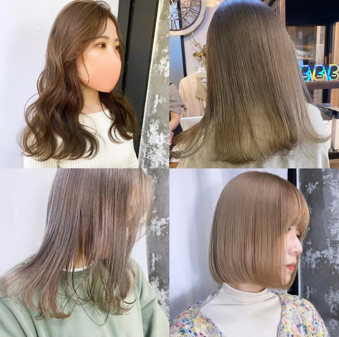 ロング カラー ヘアアレンジ ベージュカラー ハイトーンカラー 福岡似合わせレイヤー /ウルフ/ハイトーンのヘアスタイル