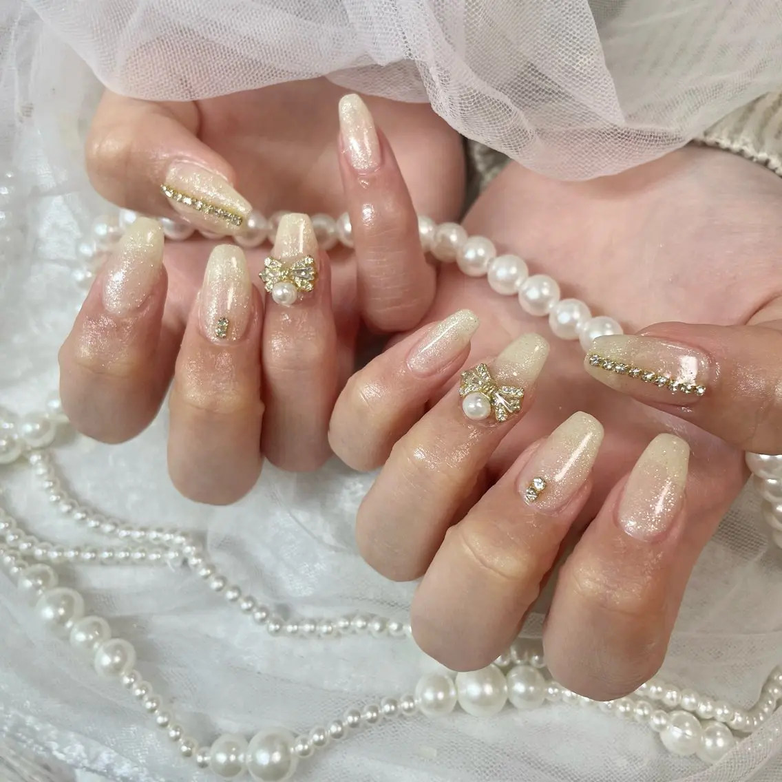 ネイル リボン ハンドネイル フットネイル 🎀AYAKO 🎀中韓ネイルのネイルデザイン