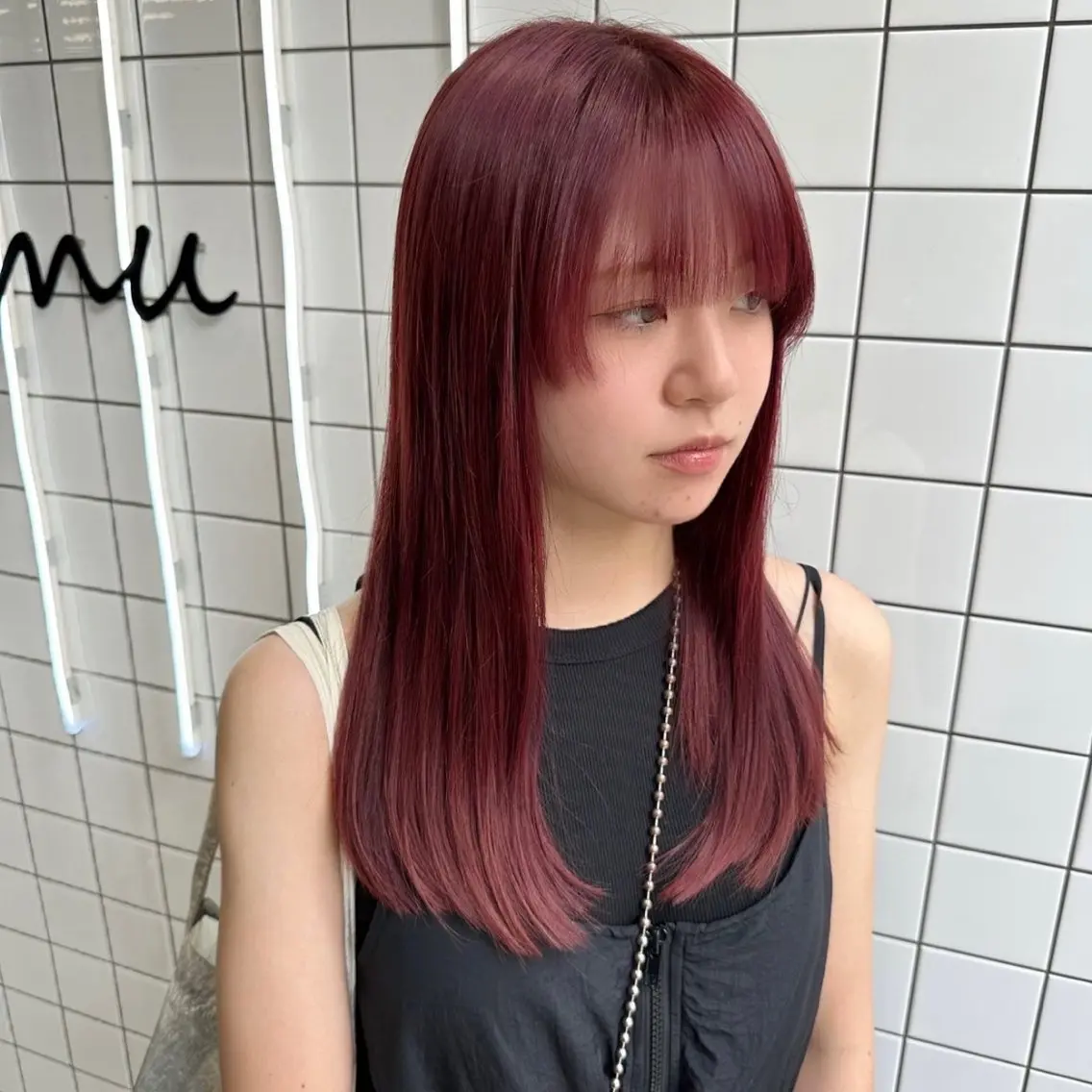 ミディアム カラー パーマ ヘアアレンジ メンズ 髪質改善 トリートメント mona/ ストレートスタイル✨のヘアスタイル