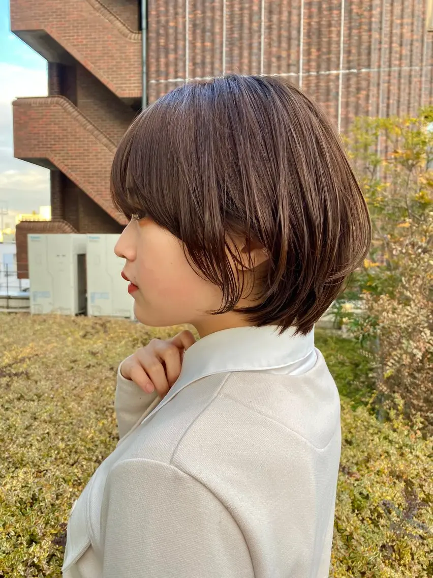 ショート ショートボブ ボブ ショートヘア 金子 芽威のヘアスタイル