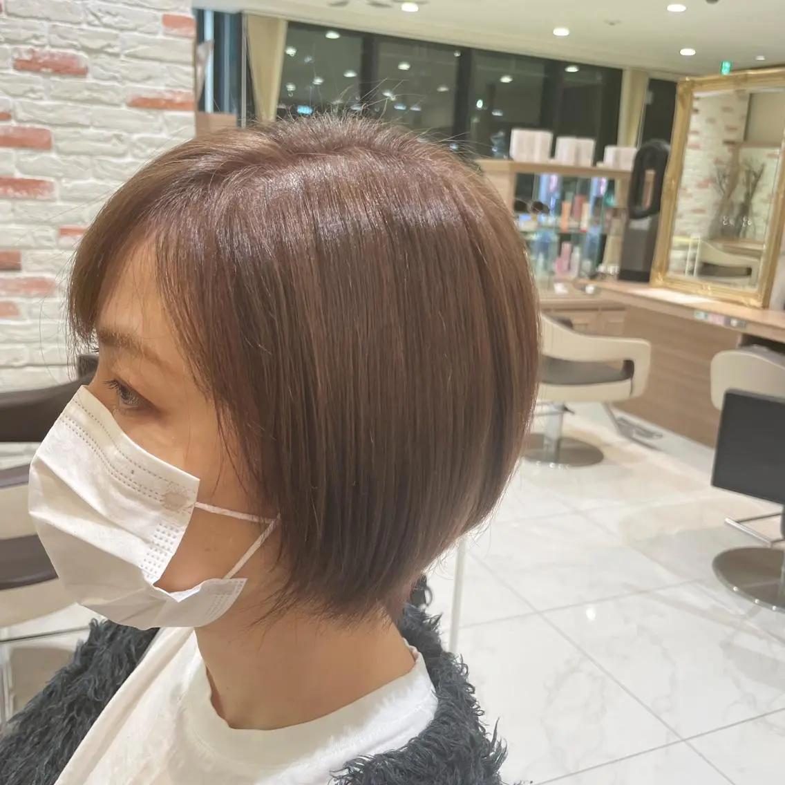 ショート カラー ブリーチ 縮毛矯正特化🩰 竹口はるかのヘアスタイル