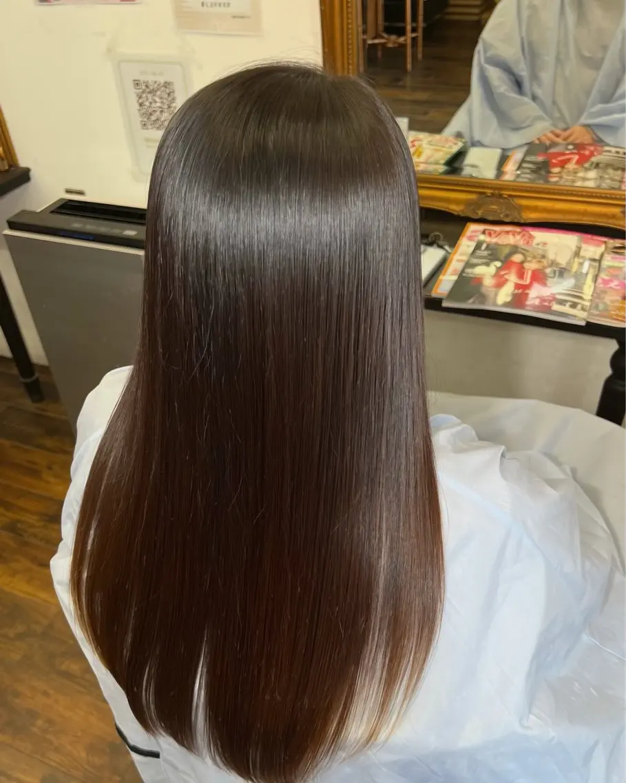ロング 縮毛矯正 m yuunaのヘアスタイル