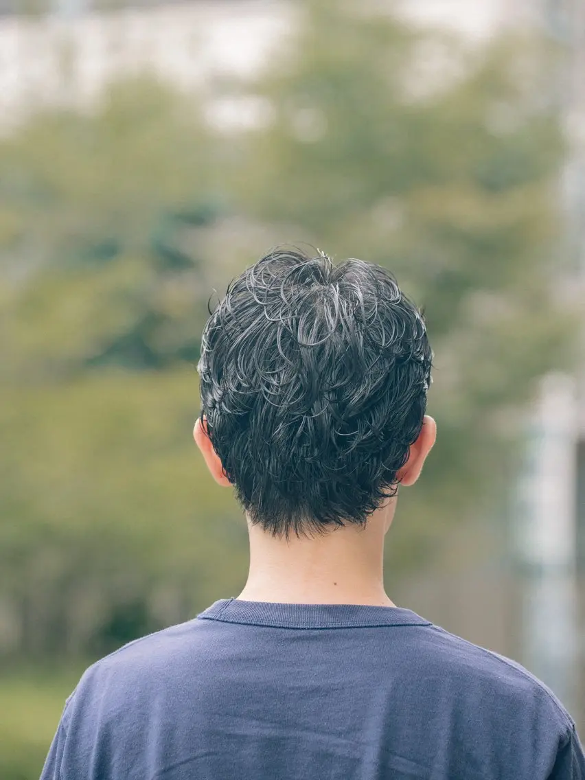 ショート カラー パーマ メンズ メンズパーマ カット パーマ 🔗メンズサロン🔗 Kieのヘアスタイル
