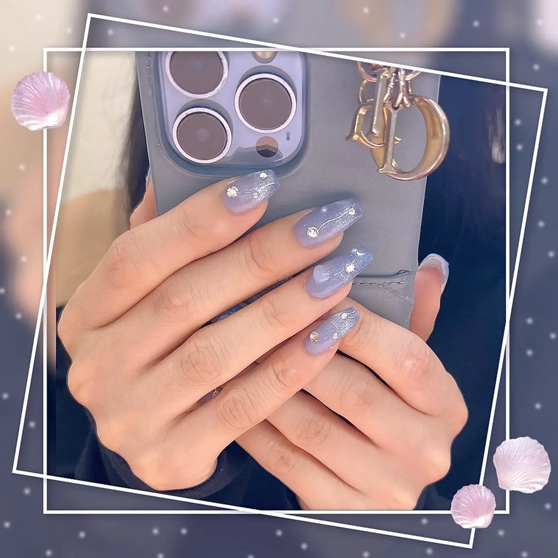 ネイル フレンチネイル グラデーション キラキラネイル 韓国ネイル マグネットネイル ハンドネイル Chill Nailsalonのネイルデザイン