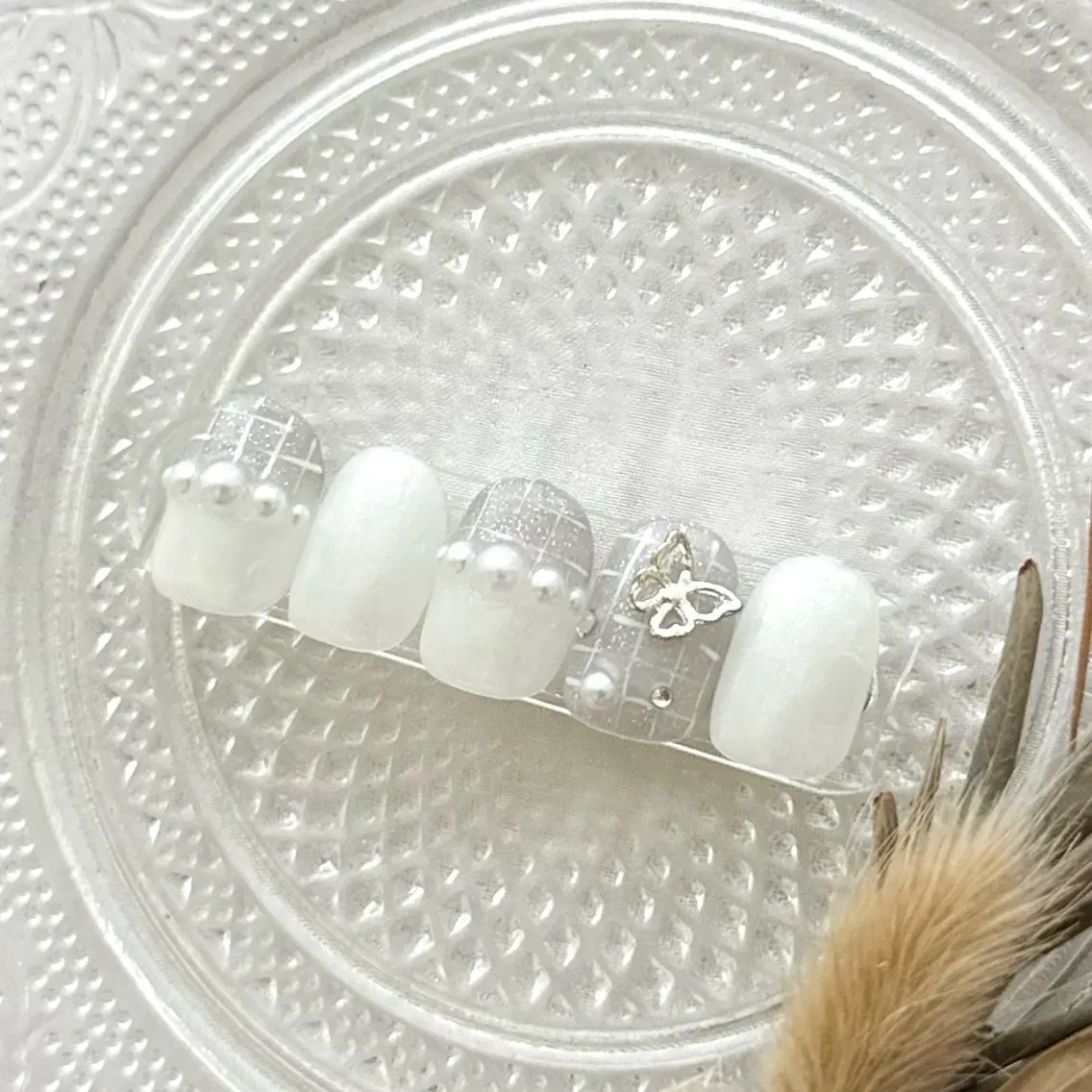 ネイル シルバー ハンドネイル peaberry nailのネイルデザイン