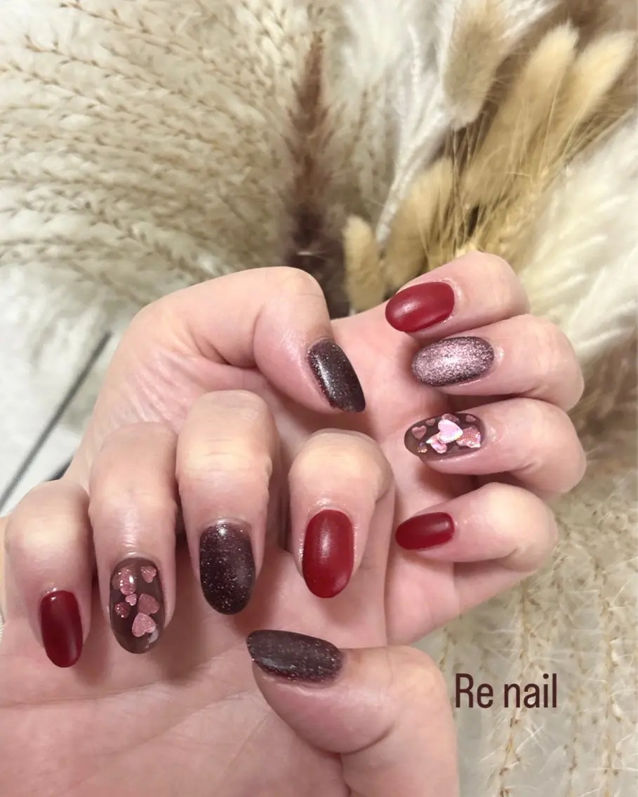 ネイル バレンタイン Re nail rikaのネイルデザイン