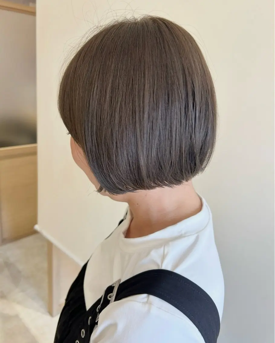 ショート カラー ブリーチ ケアブリーチ 髪質改善 カット ヘアカラー トリートメント ヘッドスパ 久木原 ゆりのヘアスタイル