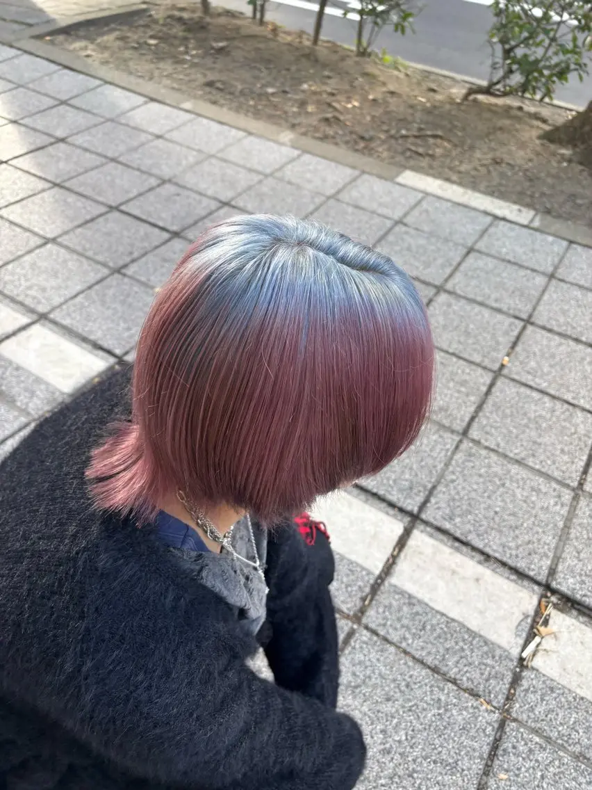 ミディアム カラー メンズ ヘアカラー 🍓ハイトーンカラー 🎀nene🍓のヘアスタイル