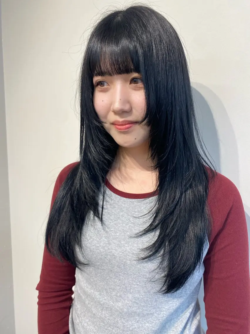 ロング カット ヘアカラー トリートメント LUVISM新潟🎀 透明感カラー/ミユのヘアスタイル