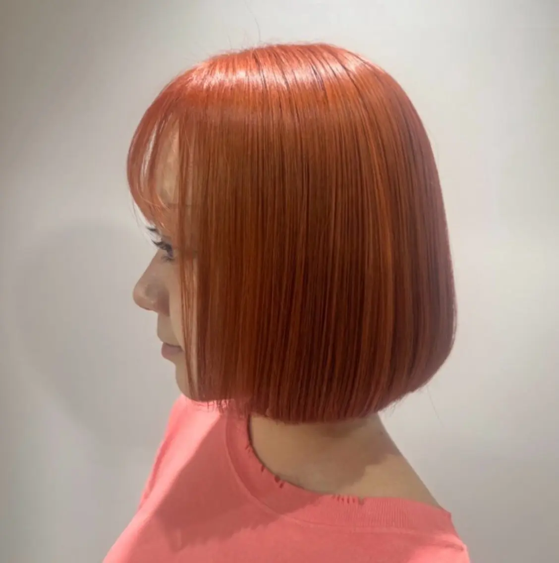 ミディアム カラー ブリーチ オレンジ ヘアカラー ブリーチカラー特化 美容師/𝕐𝕌𝕀のヘアスタイル