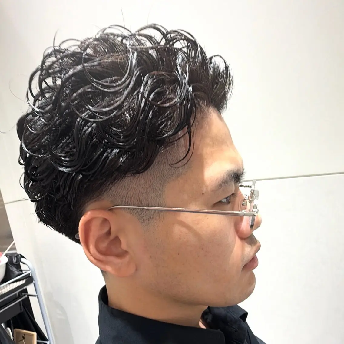 ミディアム メンズ カット パーマ ヘアセット 新宿メンズカット/ パーマ/岩田進一のヘアスタイル