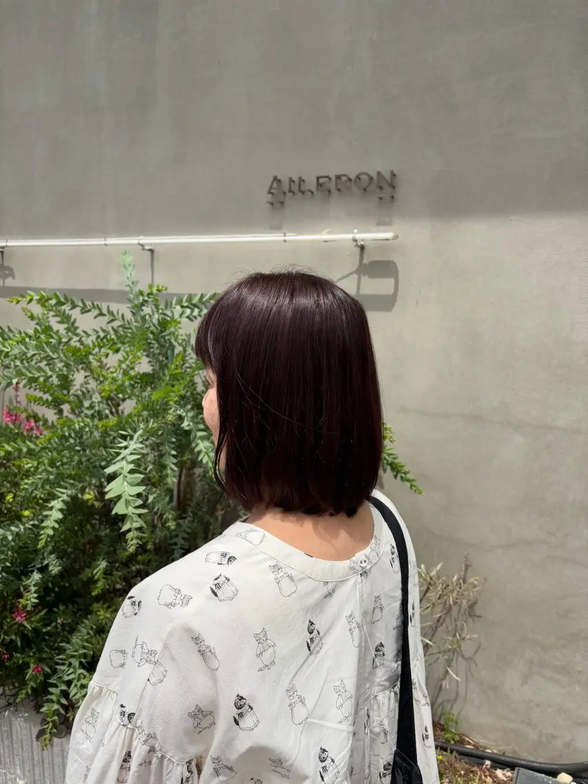 ミディアム ピンクブラウン Ships HANAのヘアスタイル