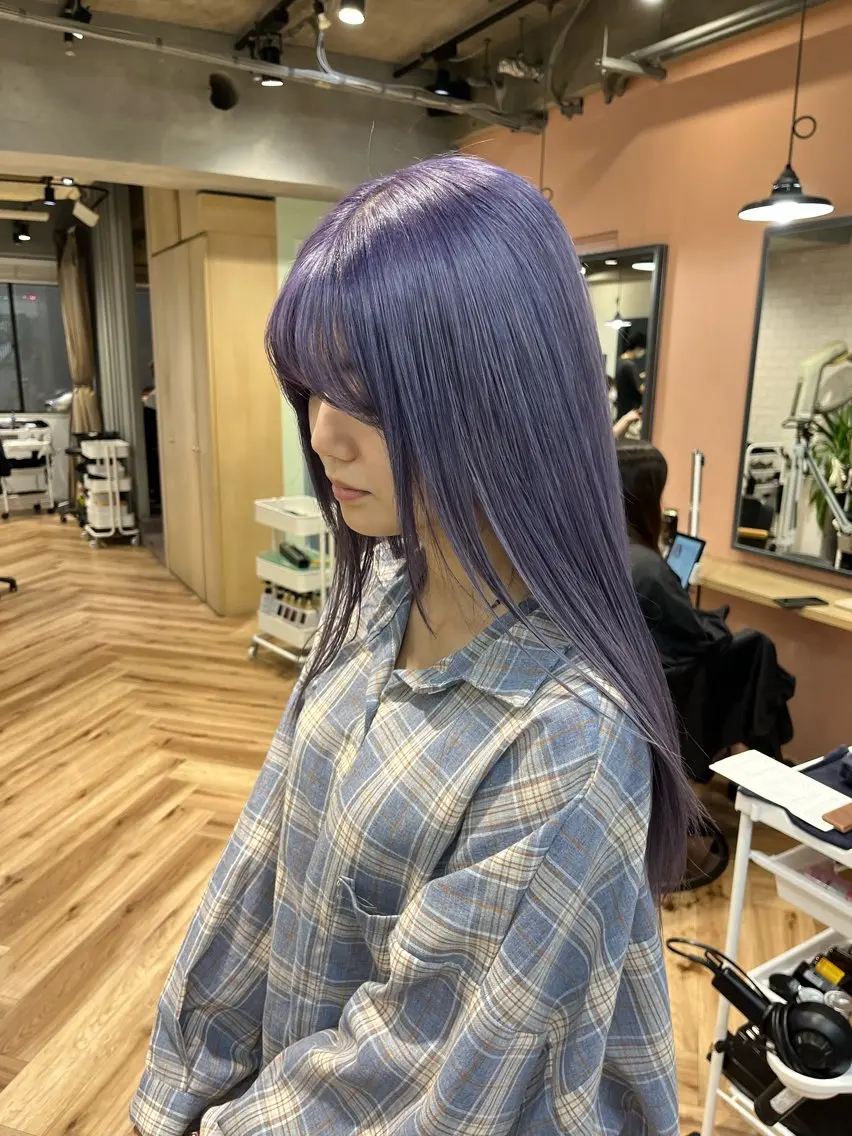 ロング カラー ヘアカラー もり まりものヘアスタイル