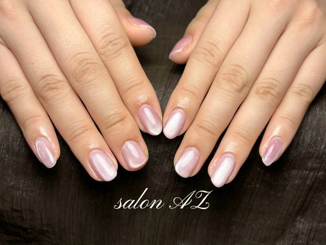 ネイル 長さ出し フットネイル フレンチネイル マグネットネイル ニュアンスネイル ハンドネイル salon AZのネイルデザイン